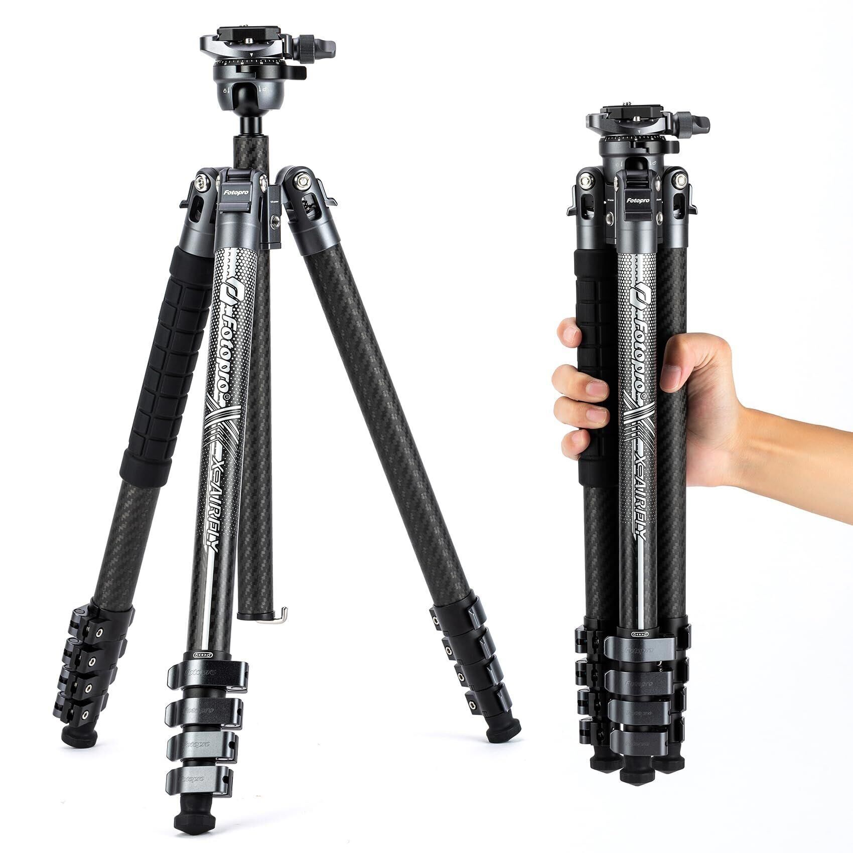 Fotopro X-AIRFLY Karbon Fiber Tripod - Gri