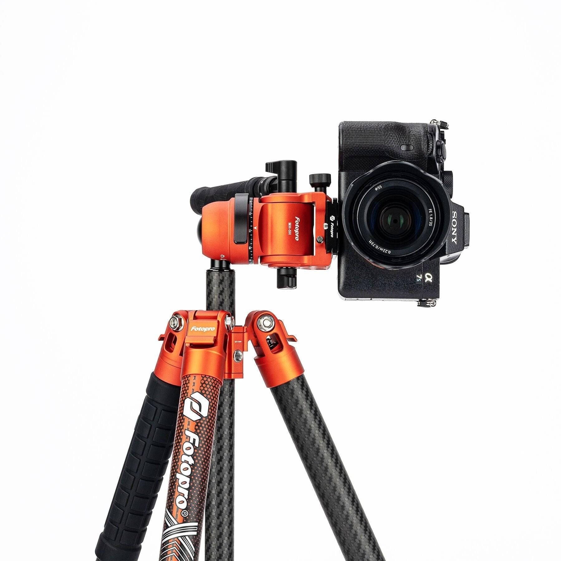 Fotopro X-AIRFLY Max Karbon Fiber Video Tripod - Turuncu