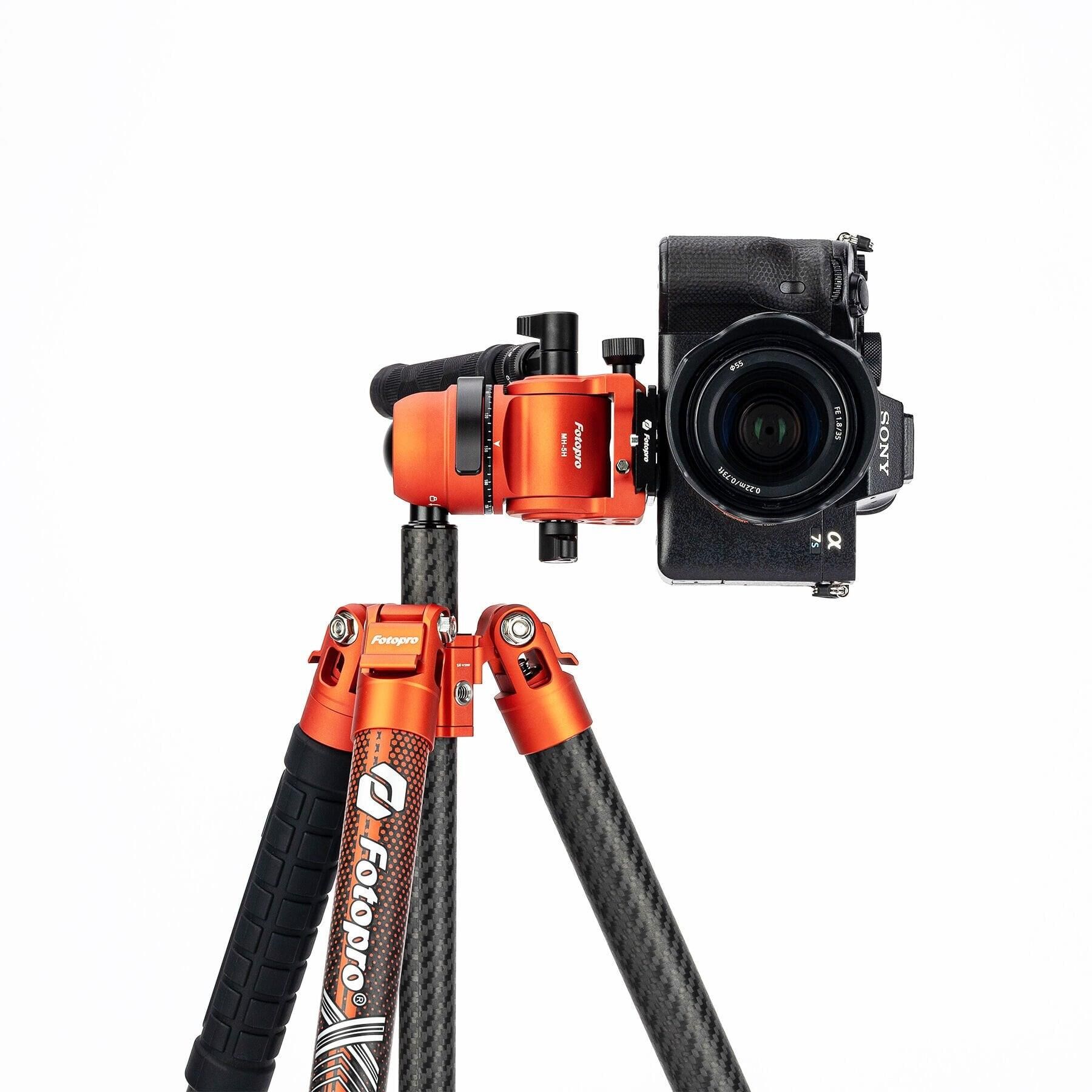 Fotopro X-AIRFLY Max Karbon Fiber Video Tripod - Turuncu