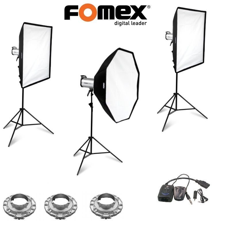 Fomex E-400 3' lü Paraflash Seti