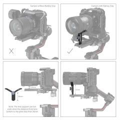 SmallRig 2850 DJI RS 2  için Genişletilmiş Lens Desteği