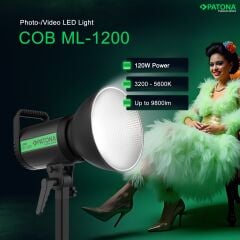 PATONA 4198 120W COB ML1200 Bi Color Fotoğraf veVideo ışığı
