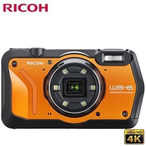 Ricoh WG-6 Sualtı Fotoğraf Makinesi (Turuncu)