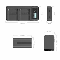 SmallRig NP-F970 Batarya ve Şarj Cihazı Kiti 3823