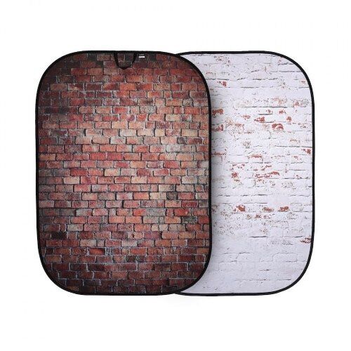 Lastolite 5706 Urban Collapsible Background 1.5 x 2.1m Red/Distressed White Brick