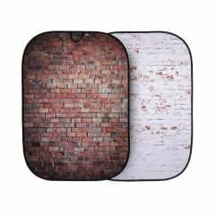Lastolite 5706 Urban Collapsible Background 1.5 x 2.1m Red/Distressed White Brick