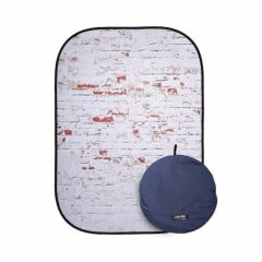 Lastolite 5706 Urban Collapsible Background 1.5 x 2.1m Red/Distressed White Brick