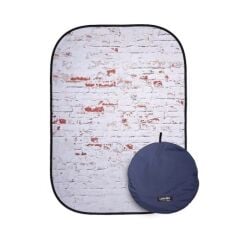 Lastolite 5706 Urban Collapsible Background 1.5 x 2.1m Red/Distressed White Brick