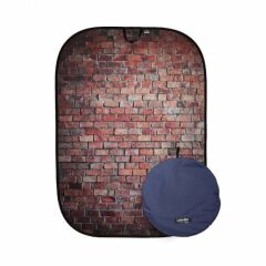 Lastolite 5706 Urban Collapsible Background 1.5 x 2.1m Red/Distressed White Brick
