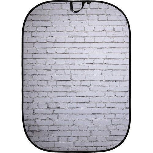 Lastolite 5707 Urban Collapsible Background 1.5 x 2.1m Painted White Brick/Gray Brick