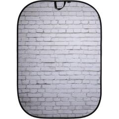 Lastolite 5707 Urban Collapsible Background 1.5 x 2.1m Painted White Brick/Gray Brick