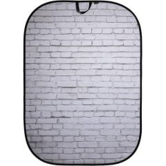 Lastolite 5707 Urban Collapsible Background 1.5 x 2.1m Painted White Brick/Gray Brick