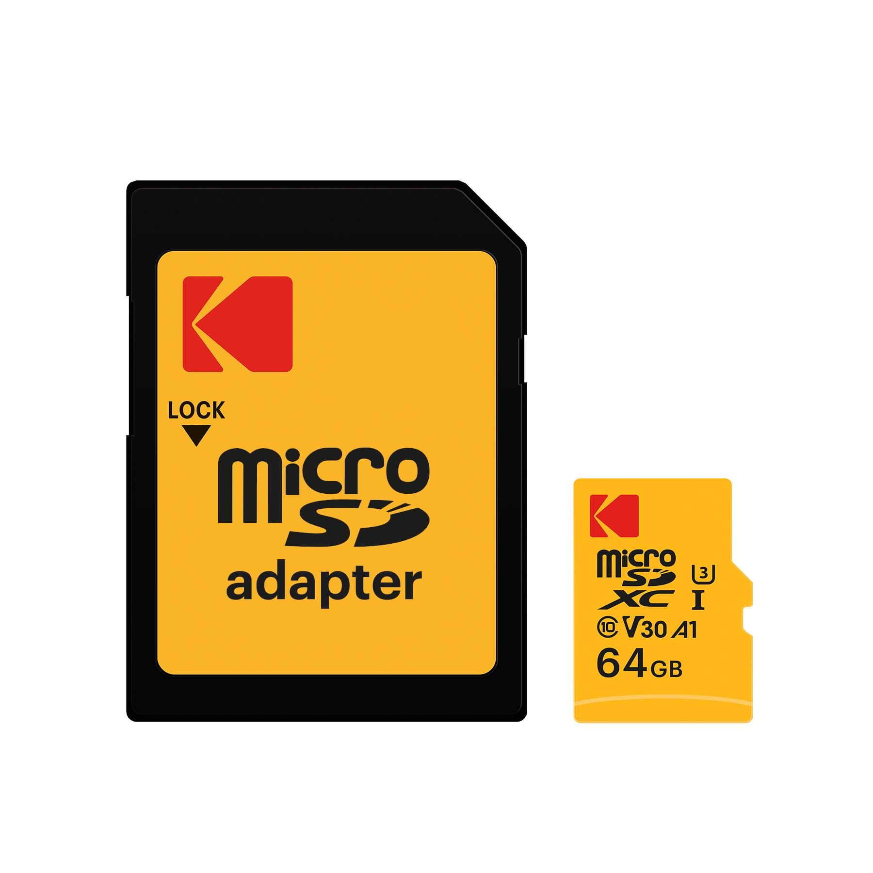 Kodak Mikro SD 64GB UHS-I U3 Ultra Performans Hafıza Kartı