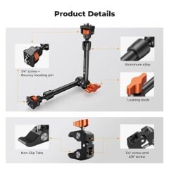 K&F Concept Magic Arm with Super Clamp (11 inç)