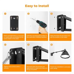 K&F Concept 100cm Duvara Monte Üçgen Bom Kolu