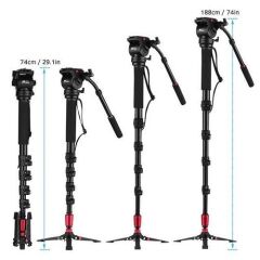 Jieyang JY0516B Monopod Mandallı Kilit Sistemi Kırmızı