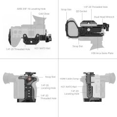 SmallRig 5590 Sony FX2  için Pil Plakalı  Gelişmiş Kafes Kiti