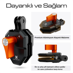 K&F Concept Motosiklet Kamera Montajı Klipsi (Rüzgarlık Camı)
