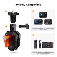 K&F Concept Motosiklet Kamera Montajı Klipsi (Rüzgarlık Camı)