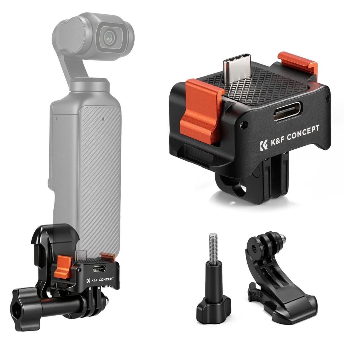 K&F Concept Osmo Pocket 4 için Şarj Soketli Stand