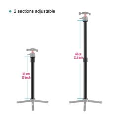 Andoer D10189 Aluminum Alaşımlı Kelepçeli Uzatma Monopotu