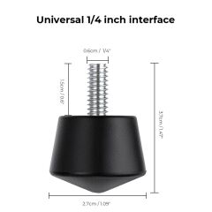 K&F Concept 1/4 inç Dişli Kauçuk Tripod Ayak Vidası
