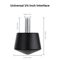 K&F Concept 1/4 inç Dişli Kauçuk Tripod Ayak Vidası