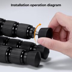 K&F Concept 1/4 inç Dişli Kauçuk Tripod Ayak Vidası