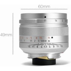 7artisans 50mm F1.1 Fixed Lens-Leica TL/SL-Mount Gümüş