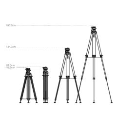 SmallRig 5443 FSD14 FreeSpeed ​​Ağır Hizmet Tipi Karbon Fiber Tripod