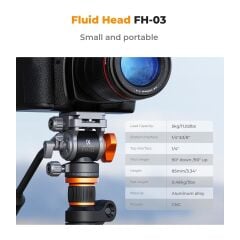 K&F Concept Profesyonel Video Tripod Başlığı