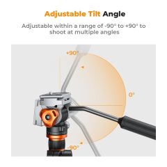 K&F Concept Profesyonel Video Tripod Başlığı