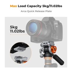 K&F Concept Profesyonel Video Tripod Başlığı