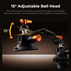 K&F Concept 3 in 1 Suction Cup Mount Kit + Extension Pole
