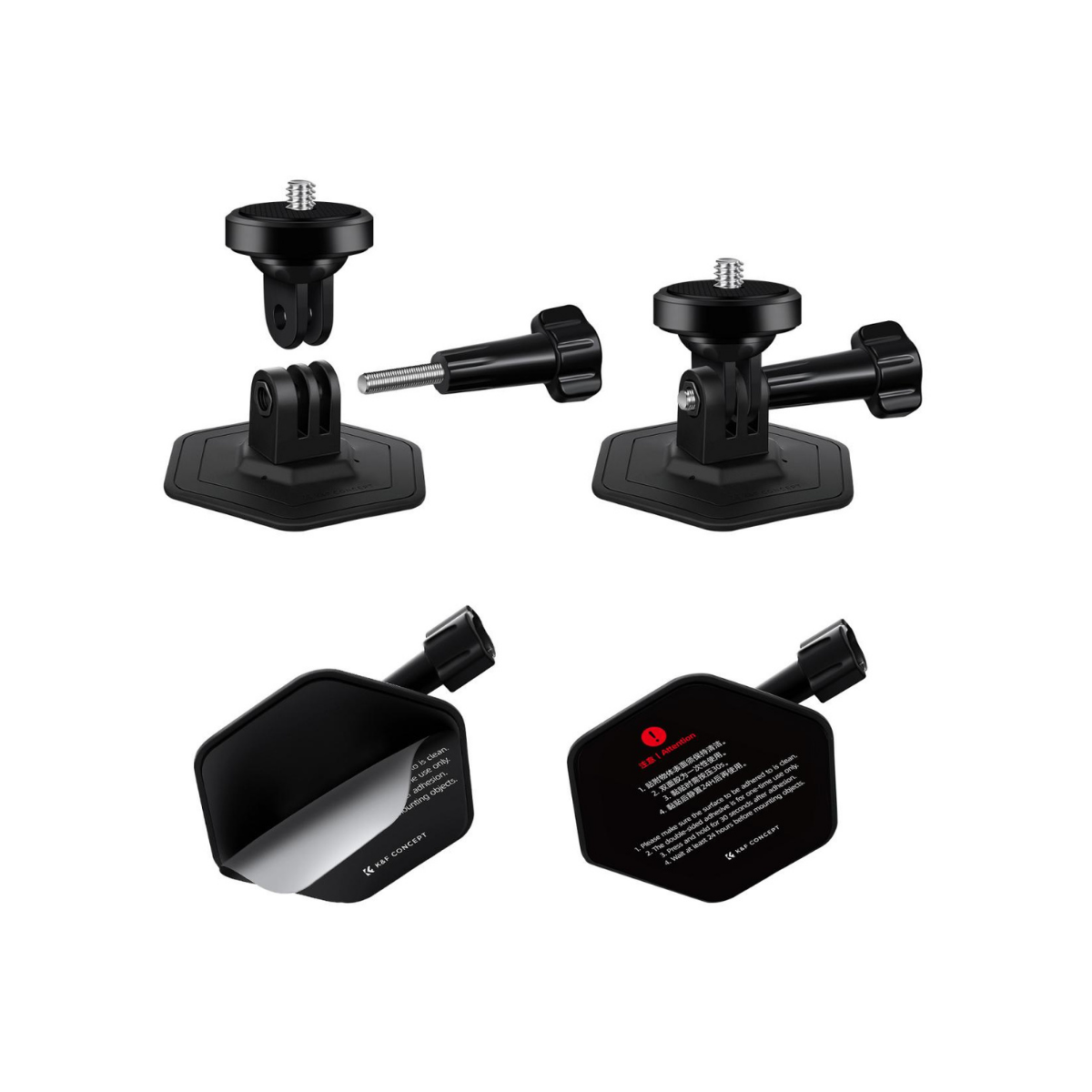 Esnek Yapışkanlı Kask Montajı (2'li Paket)