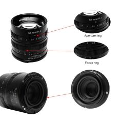 7artisans 55mm F/1.4 APS-C Manual Fixed Lens (M43-Panasonic Olympus Mount)