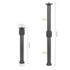 Andoer D7989 22mm  2 Bölmeli Karbon Fiber Uzatma Kolu