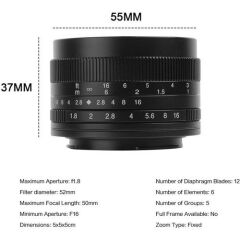 7artisans 50mm F1.8 APS-C Lens M43 (Panasonic Olympus Mount)