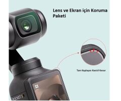 Oem Dji Osmo Pocket 4 ve 3 Için Cam Ekran Koruyucu Seti