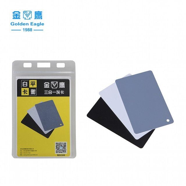 Golden Eagle Fotoğraf Stüdyo Gray Card/White Balance Card Set