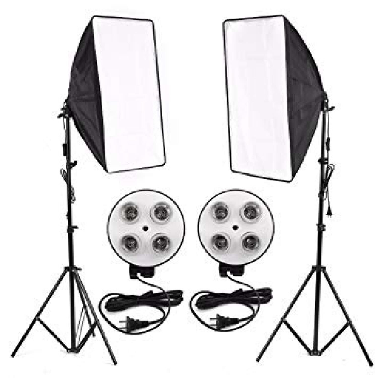 DP 2 Stand+2 Soft Box (4 Lamp Holder)
