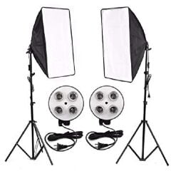 DP 2 Stand+2 Soft Box (4 Lamp Holder)
