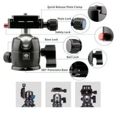 Sirui AM-223+B-00K Profesyonel Kompakt Karbon Tripod Kiti
