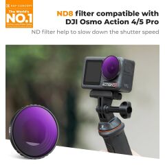 K&F Concept Osmo Action 5 Pro ND8 Filtre (Vidalı, Action 4 Uyumlu)