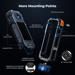 K&F Concept Insta360 X5 için Alüminyum Kafes