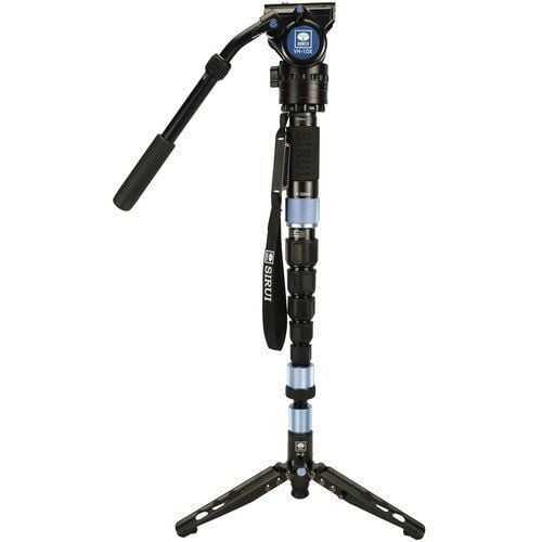 Sirui P-326SR VH-10X Video Kafalı Karbon Fiber Fotoğraf / Video Monopod