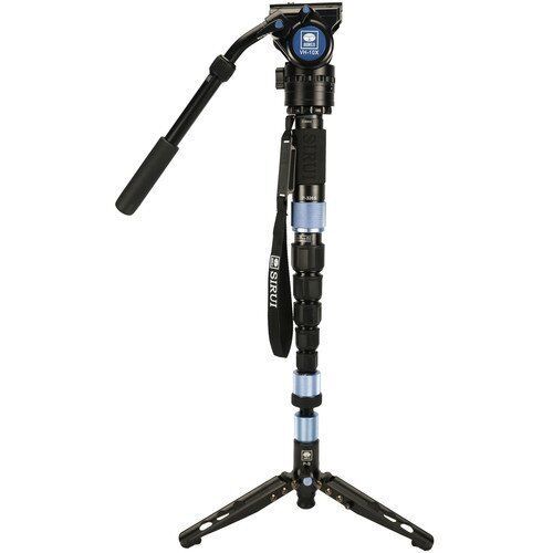 Sirui P-326SR VH-10X Video Kafalı Karbon Fiber Fotoğraf / Video Monopod