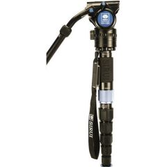 Sirui P-326SR VH-10X Video Kafalı Karbon Fiber Fotoğraf / Video Monopod
