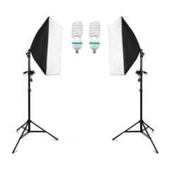 Fancier Softbox 50X70cm Tek Duyulu 2 Li Sürekli ışık kit 85w