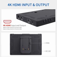 FEELWORLD T7 PLUS 7 İnç 3D LUT  Kamera Alan Monitörü 1920x1200  4K HDMI